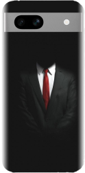 Husa din silicon compatibila cu Google Pixel 7a - model Mystery Man In Suit 
