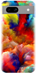 Husa din silicon compatibila cu Google Pixel 7a - model Oil Painting Colorful Strokes 