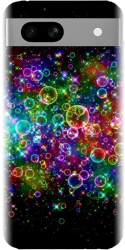 Husa din silicon compatibila cu Google Pixel 7a - model Rainbow Colored Soap Bubbles 