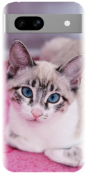 Husa din silicon compatibila cu Google Pixel 7a - model Siamese Kitty 