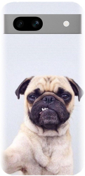 Husa din silicon compatibila cu Google Pixel 7a - model Simple Pug Selfie 