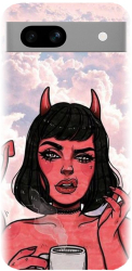 Husa din silicon compatibila cu Google Pixel 7a - model Trippy Evil Mode 
