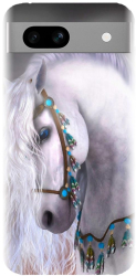 Husa din silicon compatibila cu Google Pixel 7a - model White Horse 