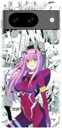Husa din silicon compatibila cu Google Pixel 8 - model Anime Zero Two 