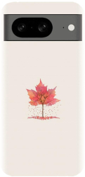 Husa din silicon compatibila cu Google Pixel 8 - model Autumn Tree Leaf 