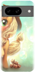 Husa din silicon compatibila cu Google Pixel 8 - model Cute pony AppleJack 