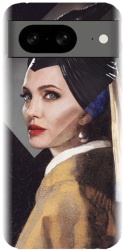 Husa din silicon compatibila cu Google Pixel 8 - model Girl With A Pearl 