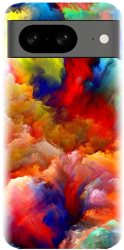 Husa din silicon compatibila cu Google Pixel 8 - model Oil Painting Colorful Strokes 