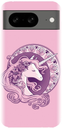 Husa din silicon compatibila cu Google Pixel 8 - model Purple Unicorn 