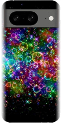 Husa din silicon compatibila cu Google Pixel 8 - model Rainbow Colored Soap Bubbles 