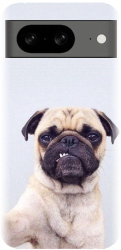 Husa din silicon compatibila cu Google Pixel 8 - model Simple Pug Selfie