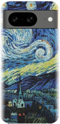 Husa din silicon compatibila cu Google Pixel 8 - model The Starry Night 