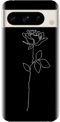 Husa din silicon compatibila cu Google Pixel 8 Pro - model Black Rose 