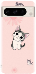 Husa din silicon compatibila cu Google Pixel 8 Pro - model Cute cat 