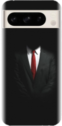Husa din silicon compatibila cu Google Pixel 8 Pro - model Mystery Man In Suit 