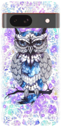 Husa din silicon compatibila cu Google Pixel 8a - model Abstract Owl 