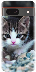 Husa din silicon compatibila cu Google Pixel 8a - model Animal Cat 