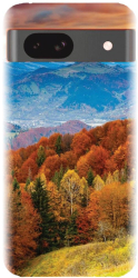 Husa din silicon compatibila cu Google Pixel 8a - model Autumn Mountain Fall Rusty Forest 