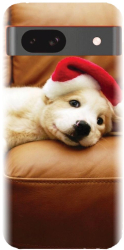 Husa din silicon compatibila cu Google Pixel 8a - model Christmas Puppy 