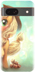 Husa din silicon compatibila cu Google Pixel 8a - model Cute pony AppleJack 