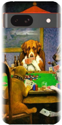 Husa din silicon compatibila cu Google Pixel 8a - model Dogs Playing Poker 
