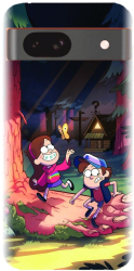 Husa din silicon compatibila cu Google Pixel 8a - model Gravity Falls 