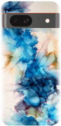 Husa din silicon compatibila cu Google Pixel 8a - model Ink Flowers 