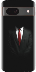 Husa din silicon compatibila cu Google Pixel 8a - model Mystery Man In Suit 