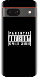 Husa din silicon compatibila cu Google Pixel 8a - model Parental Advisory 
