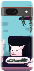 Husa din silicon compatibila cu Google Pixel 8a - model Pixel Art Cat Meme 