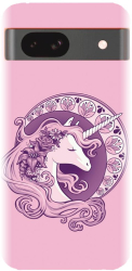 Husa din silicon compatibila cu Google Pixel 8a - model Purple Unicorn 