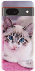 Husa din silicon compatibila cu Google Pixel 8a - model Siamese Kitty 