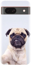 Husa din silicon compatibila cu Google Pixel 8a - model Simple Pug Selfie 
