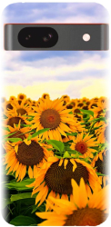 Husa din silicon compatibila cu Google Pixel 8a - model Sunflowers 