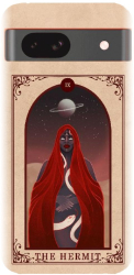 Husa din silicon compatibila cu Google Pixel 8a - model Tarot The Hermit 