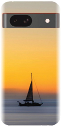 Husa din silicon compatibila cu Google Pixel 8a - model Wind Sail Boat Ocean Sunset 
