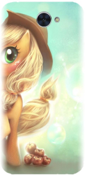 Husa din silicon compatibila cu Huawei Enjoy 7 Plus - model Cute pony AppleJack 