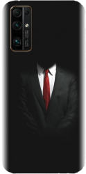 Husa din silicon compatibila cu Huawei Honor 30 Pro - model Mystery Man In Suit 
