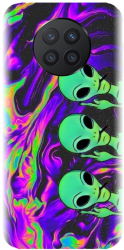 Husa din silicon compatibila cu Huawei Honor 50 Lite - model Trippy Aliens 