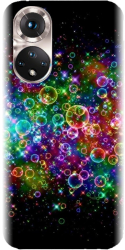Husa din silicon compatibila cu Huawei Honor 50 / Nova 9 - model Rainbow Colored Soap Bubbles 