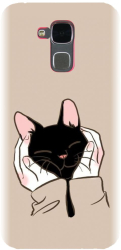 Husa din silicon compatibila cu Huawei Honor 5C - model Th Black Cat In Hands 