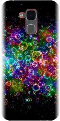Husa din silicon compatibila cu Huawei Honor 7 Lite - model Rainbow Colored Soap Bubbles 