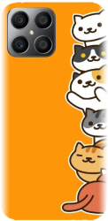 Husa din silicon compatibila cu Huawei Honor 70 Lite - model Cat Tower 