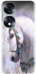 Husa din silicon compatibila cu Huawei Honor 70 - model White Horse 