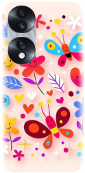 Husa din silicon compatibila cu Huawei Honor 70 Pro - model Butterfly 002 