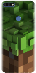 Husa din silicon compatibila cu Huawei Honor 7A / fingerprint - model Minecraft 