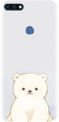 Husa din silicon compatibila cu Huawei Honor 7A / fingerprint - model Ursulet 