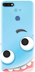 Husa din silicon compatibila cu Huawei Honor 7C - model Cute Blue 