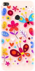 Husa din silicon compatibila cu Huawei Honor 8 Lite - model Butterfly 002 