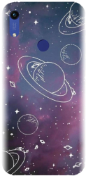 Husa din silicon compatibila cu Huawei Honor 8A - model Cosmic Drawn Map 
